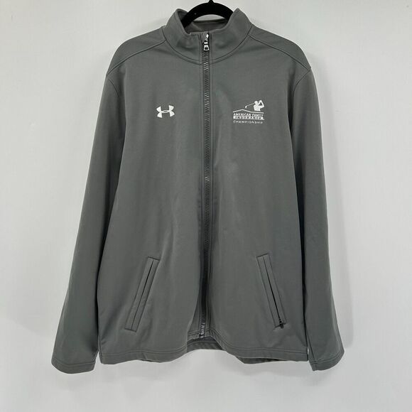 Under Armour Gray Zip Up Cold Gear Jacket Size XL - Picture 1 of 12